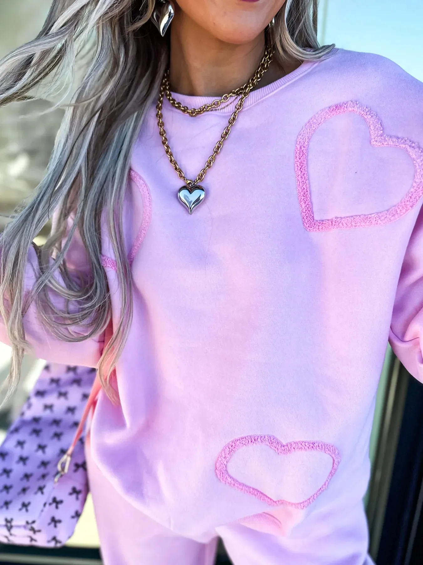 Round Neck Heart Top and Pants Set sold by Charming Charlie product image thumbnail 4