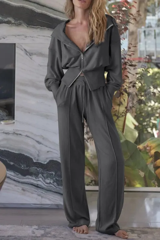 Zip-Up Hoodie and Pants Active Set sold by Charming Charlie