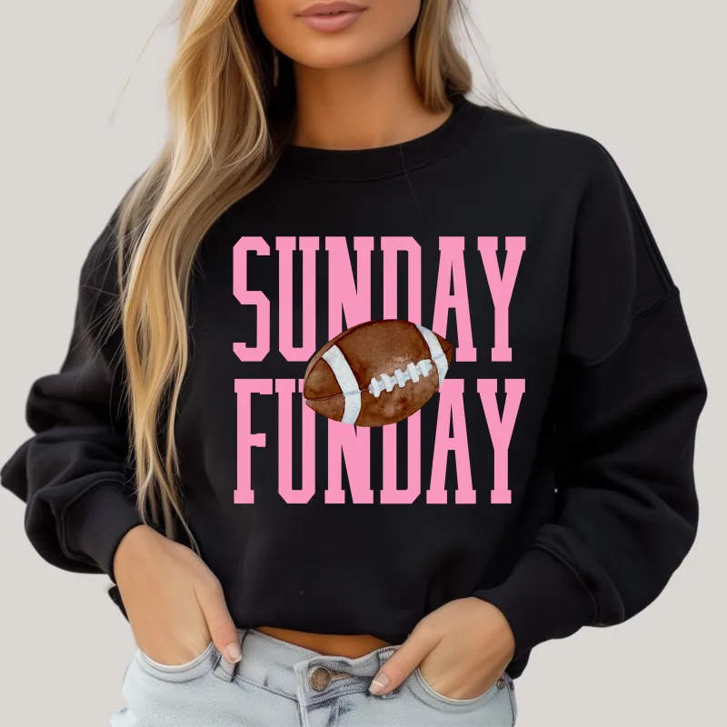 Sunday Funday Gameday in Black Sweatshirt sold by Charming Charlie