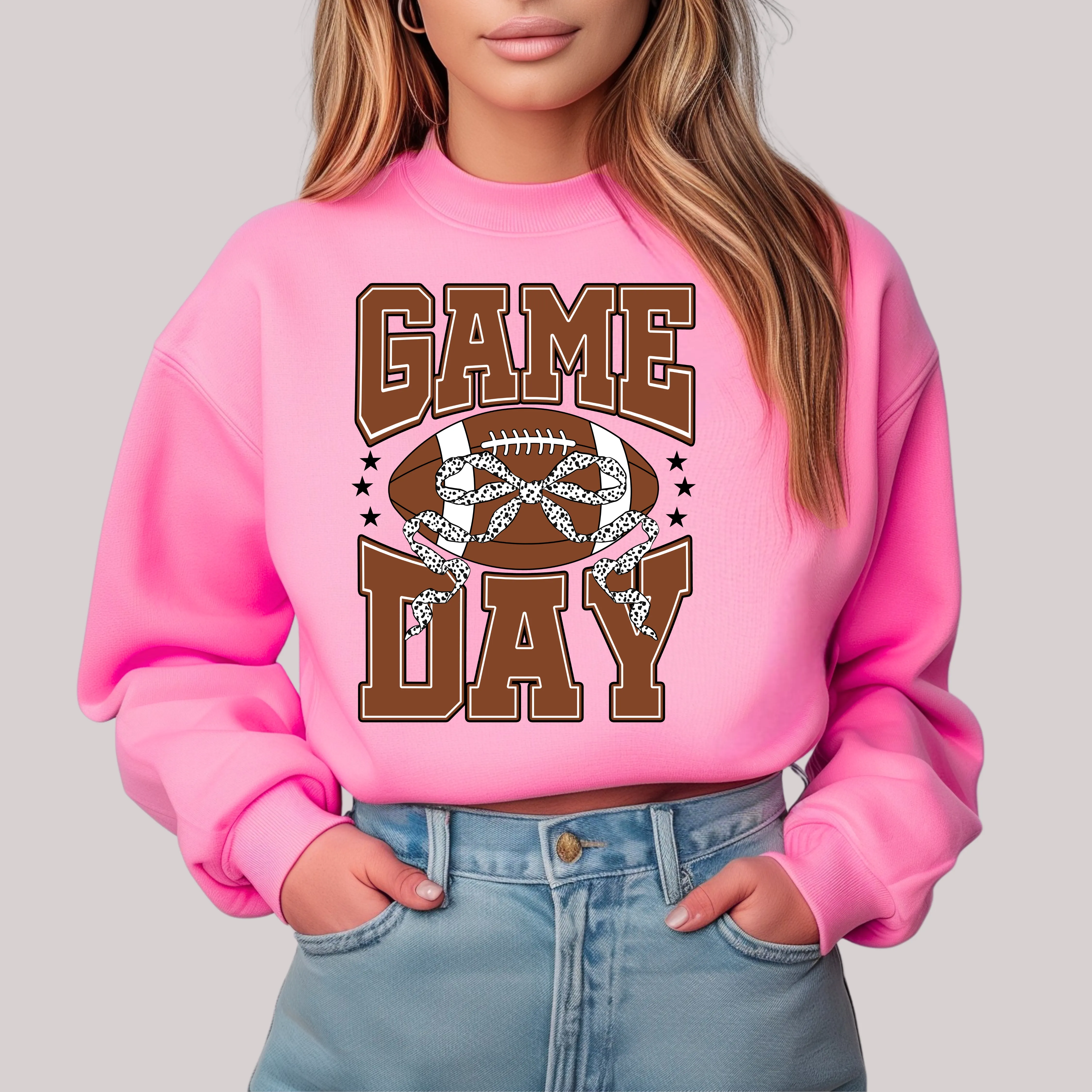 GamedayGirly in Pink Sweatshirt sold by Charming Charlie