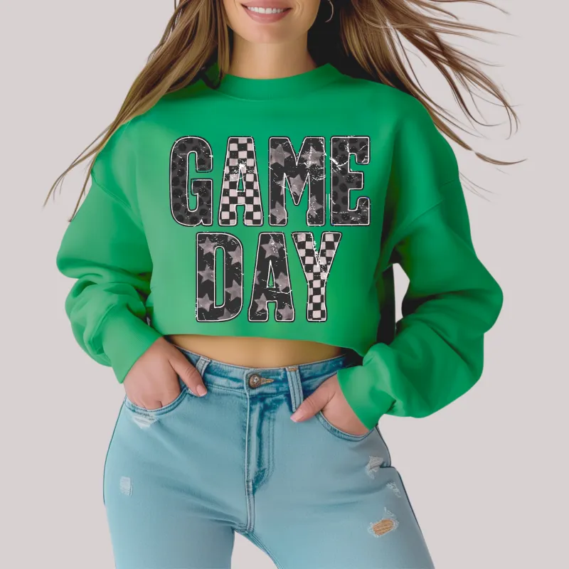 Edgy Gameday in Green Sweatshirt sold by Charming Charlie