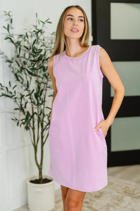 PREORDER: Mineral Wash Relaxed Tank Dress in Three Colors sold by Charming Charlie