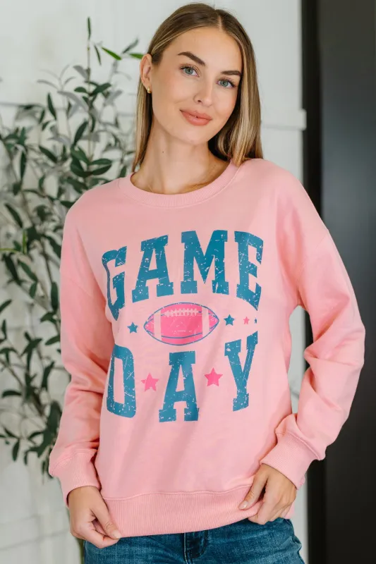 PREORDER: Game Day Graphic Drop Shoulder Sweatshirt sold by Charming Charlie