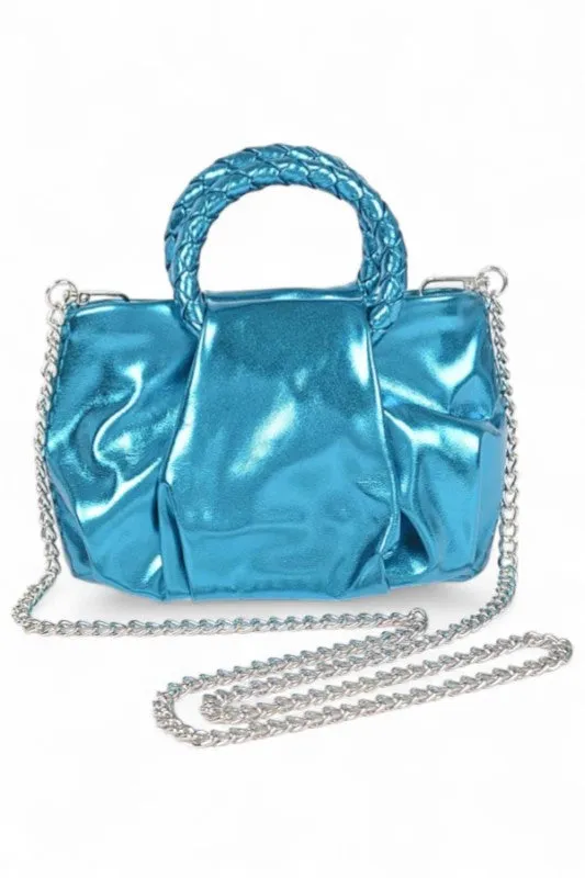 Metallic Braided Top Handle Small Crossbody Bag sold by Charming Charlie product image thumbnail 3