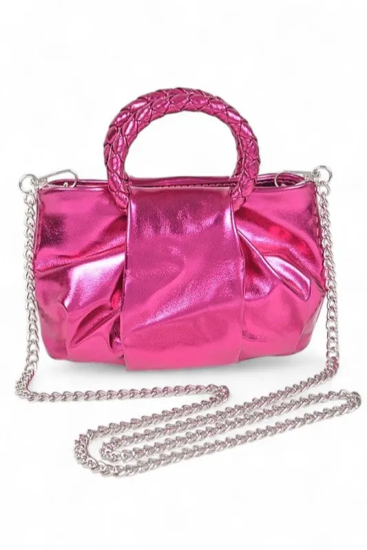 Metallic Braided Top Handle Small Crossbody Bag sold by Charming Charlie product image thumbnail 4
