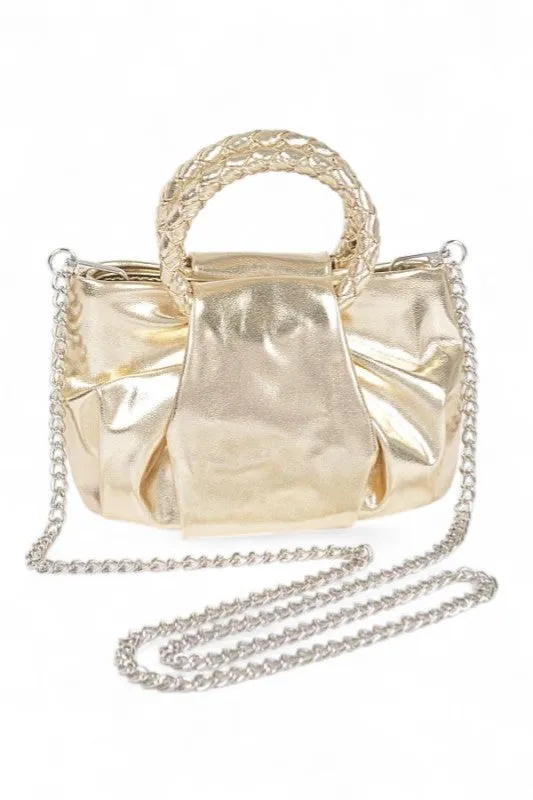 Metallic Braided Top Handle Small Crossbody Bag sold by Charming Charlie product image thumbnail 5