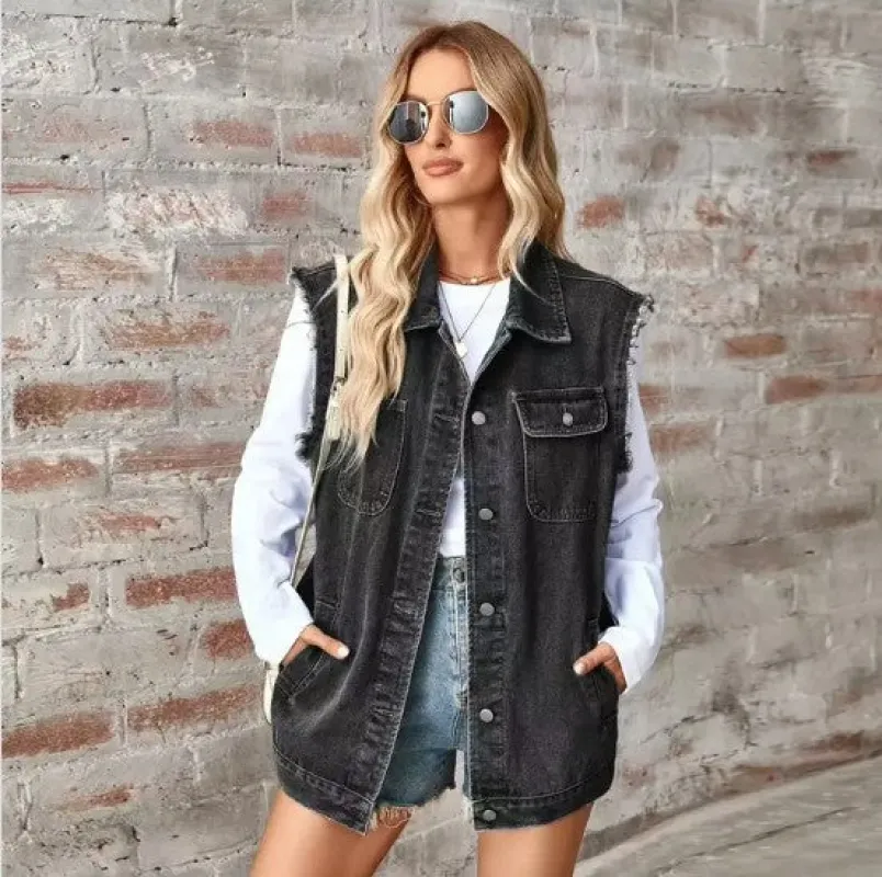 Sleeveless Denim Jacket sold by Charming Charlie