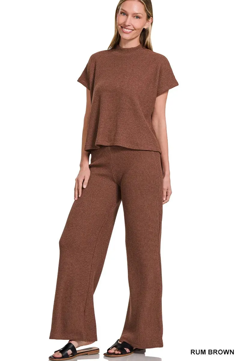 Zenana Sweater Boxy Top & Long Pants Set sold by Charming Charlie