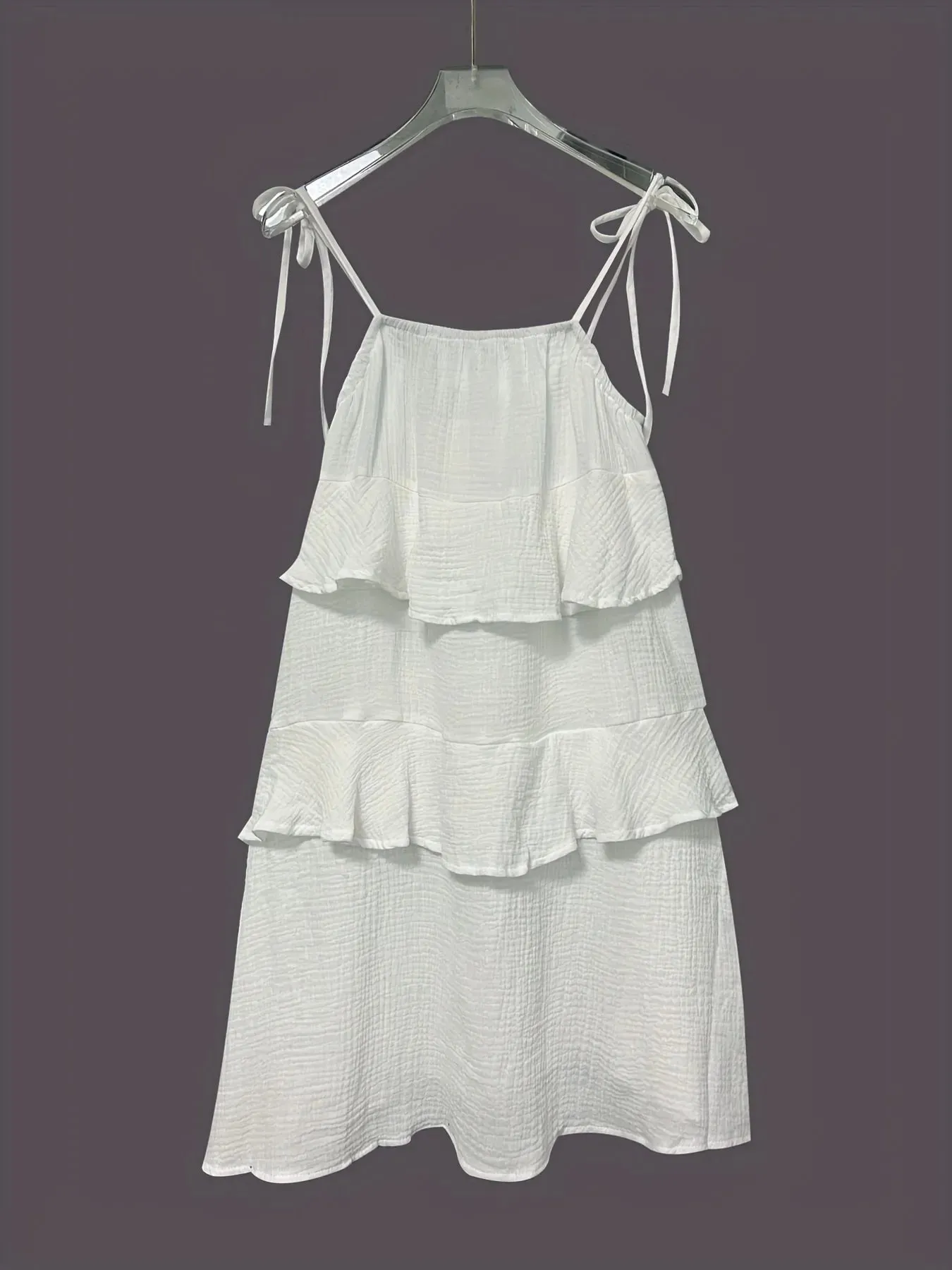 Ruffled Tie Shoulder Mini Dress sold by Charming Charlie product image thumbnail 5