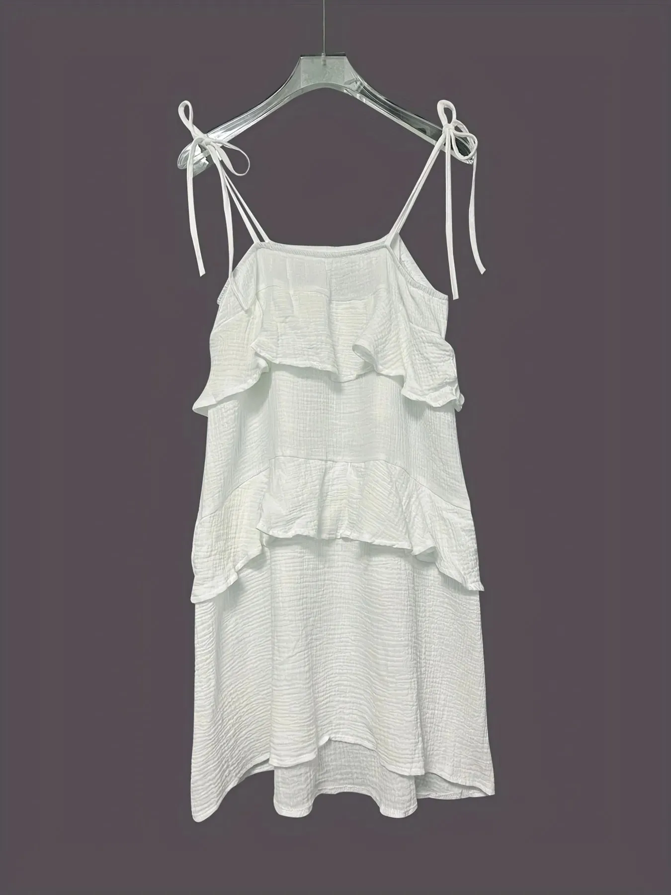 Ruffled Tie Shoulder Mini Dress sold by Charming Charlie product image thumbnail 4