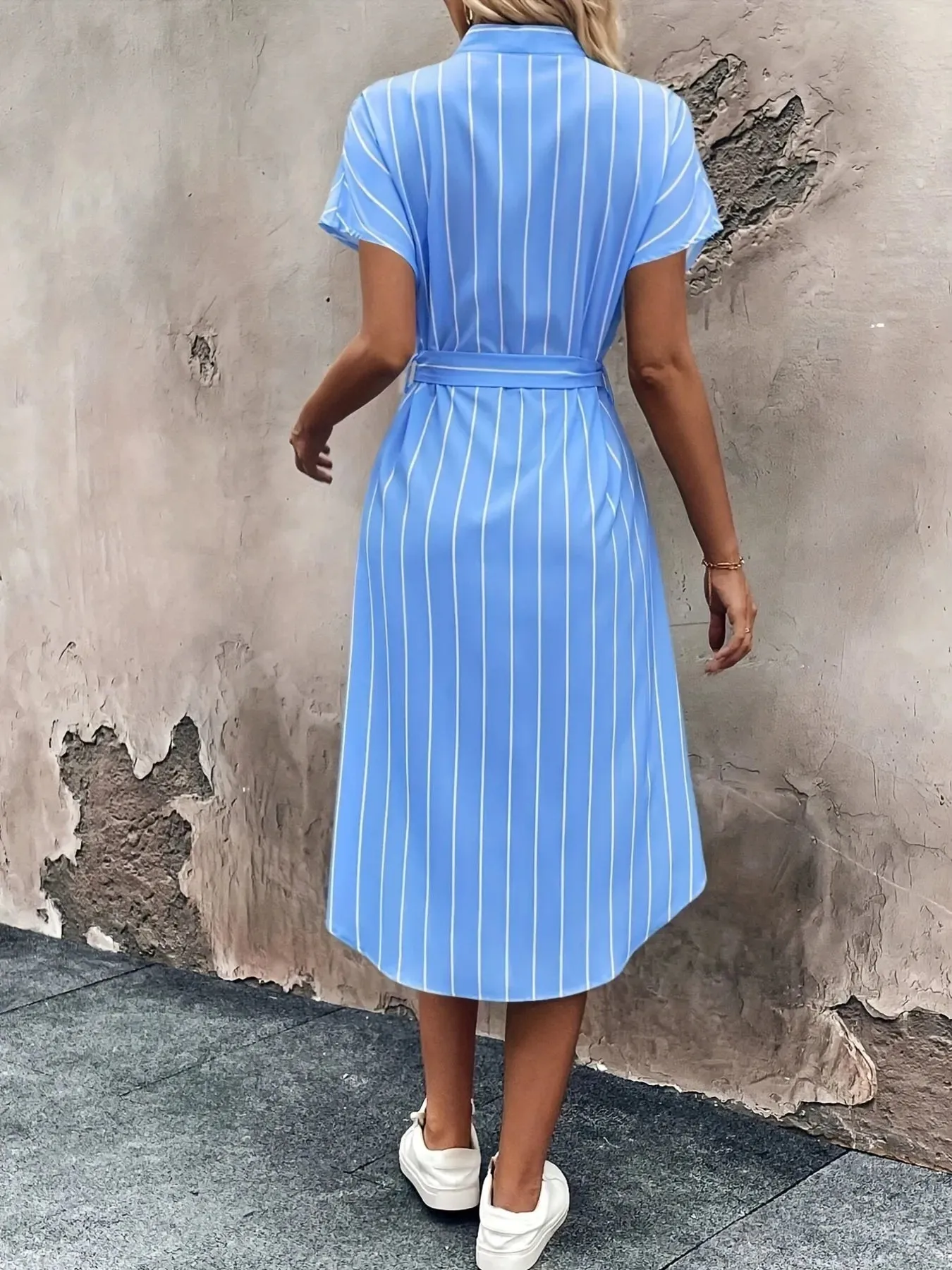 Striped Button-Down Shirt Dress sold by Charming Charlie product image thumbnail 2
