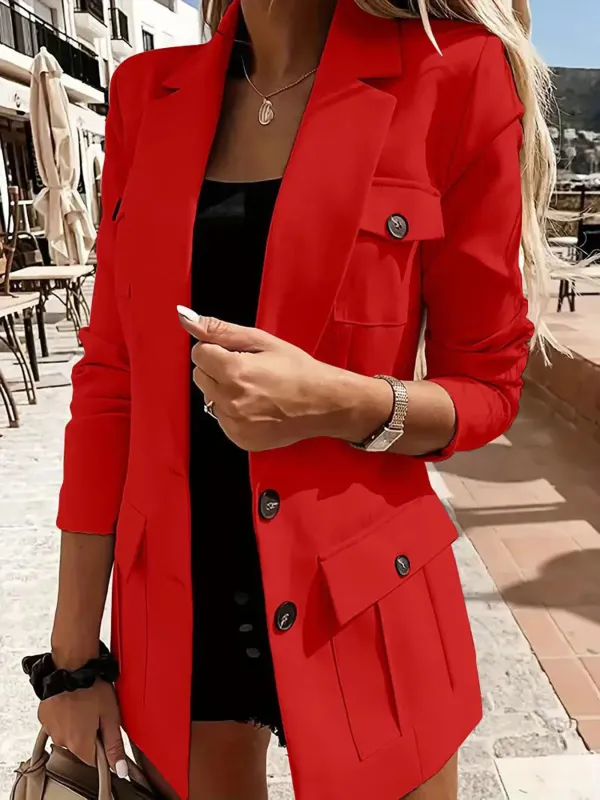 Lapel Collar Long Sleeve Blazer sold by Charming Charlie