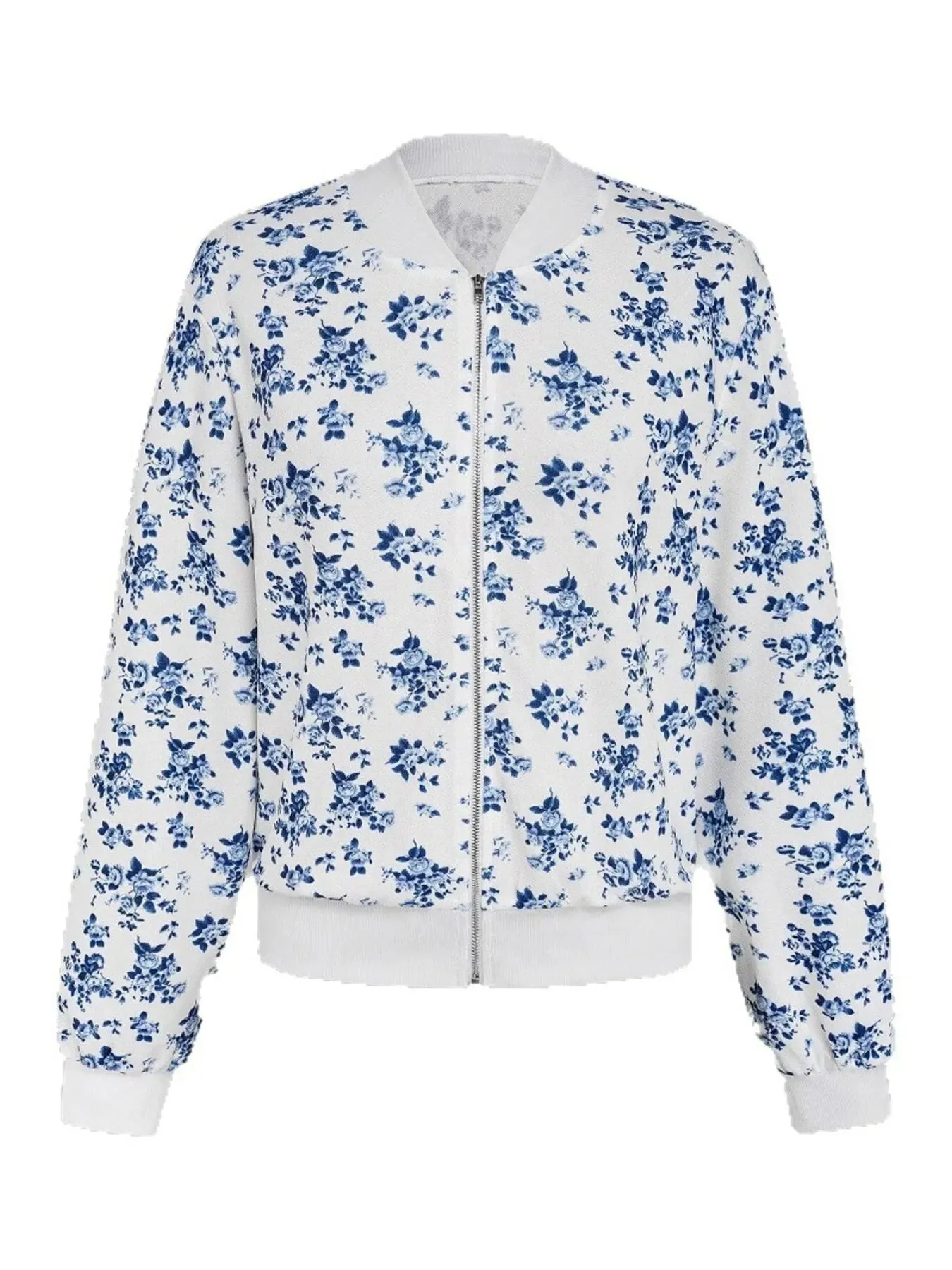 Printed Zip Up Long Sleeve Jacket sold by Charming Charlie product image thumbnail 5
