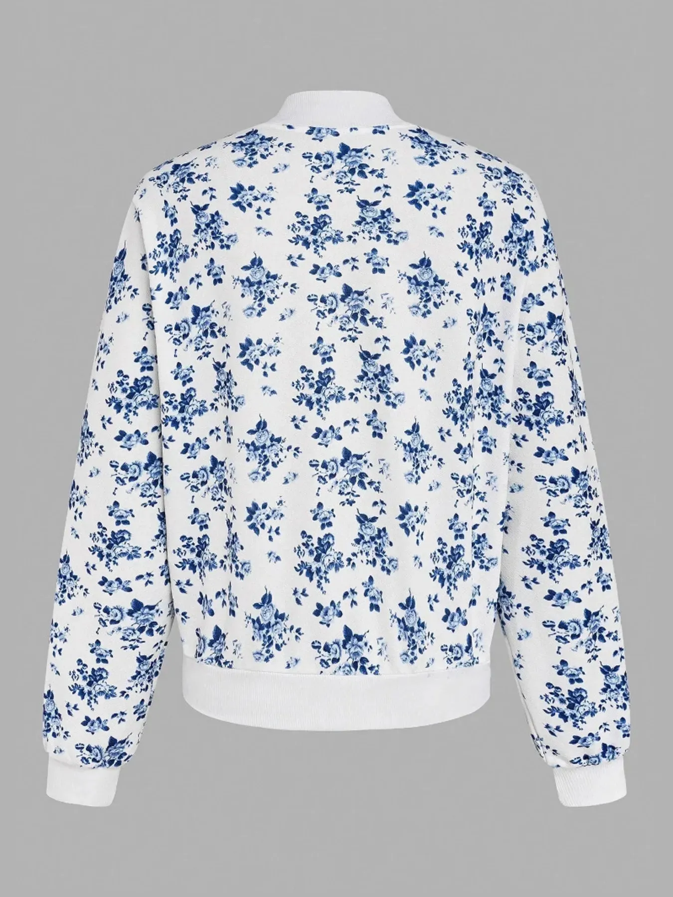 Printed Zip Up Long Sleeve Jacket sold by Charming Charlie product image thumbnail 3