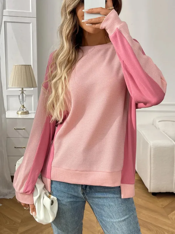 Color Block Long Sleeve Sweatshirt sold by Charming Charlie