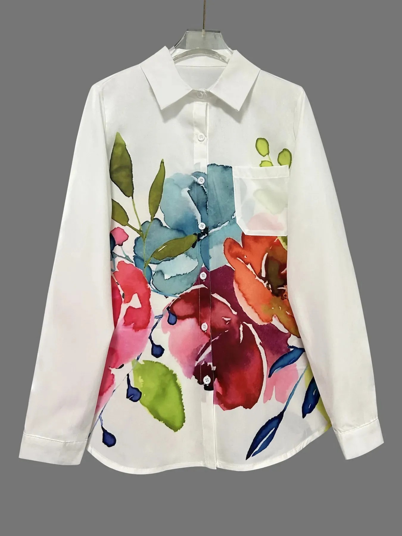Printed Button Up Long Sleeve Shirt sold by Charming Charlie product image thumbnail 3