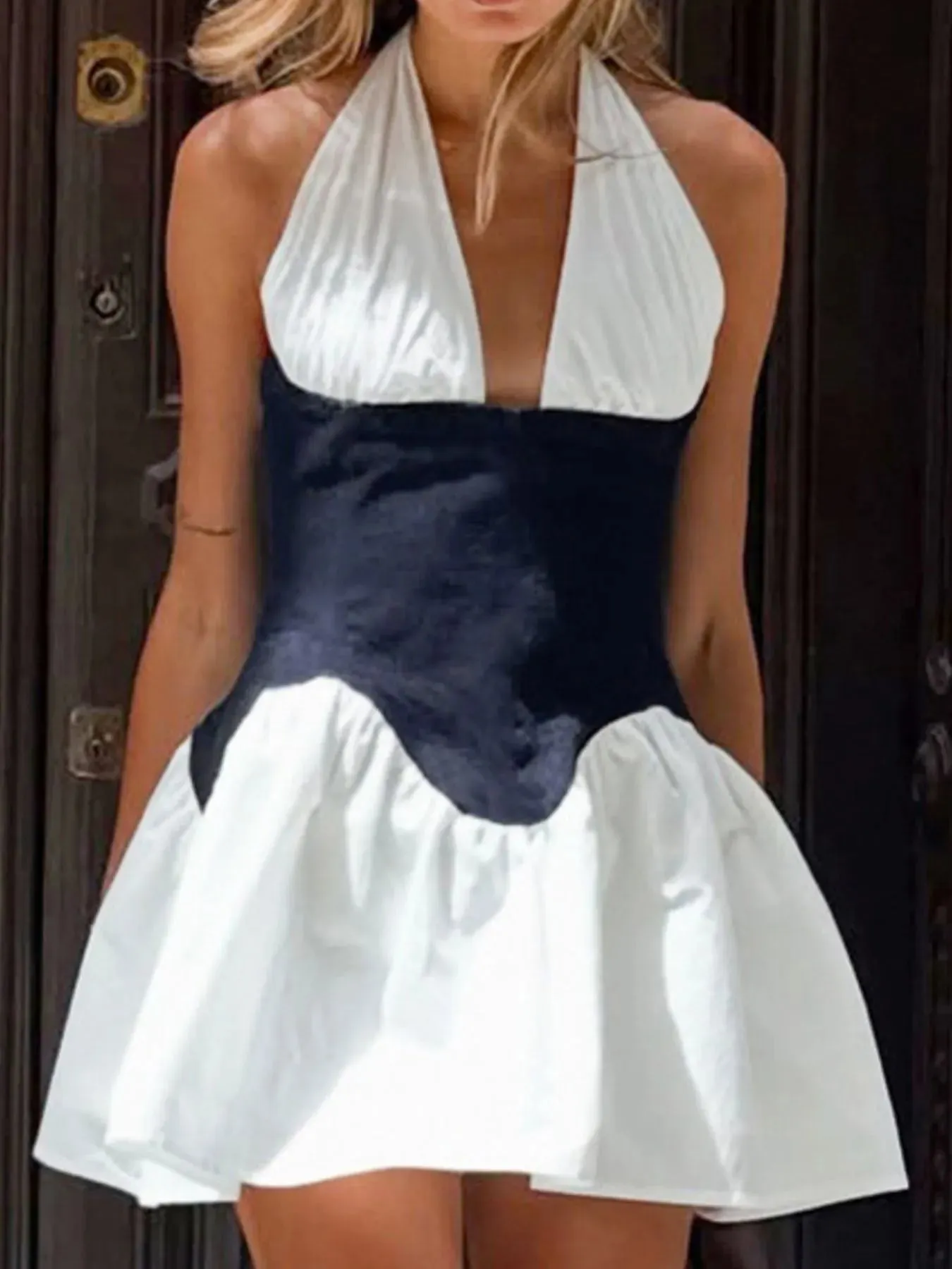 Color Block Halter Neck Dress sold by Charming Charlie product image thumbnail 2