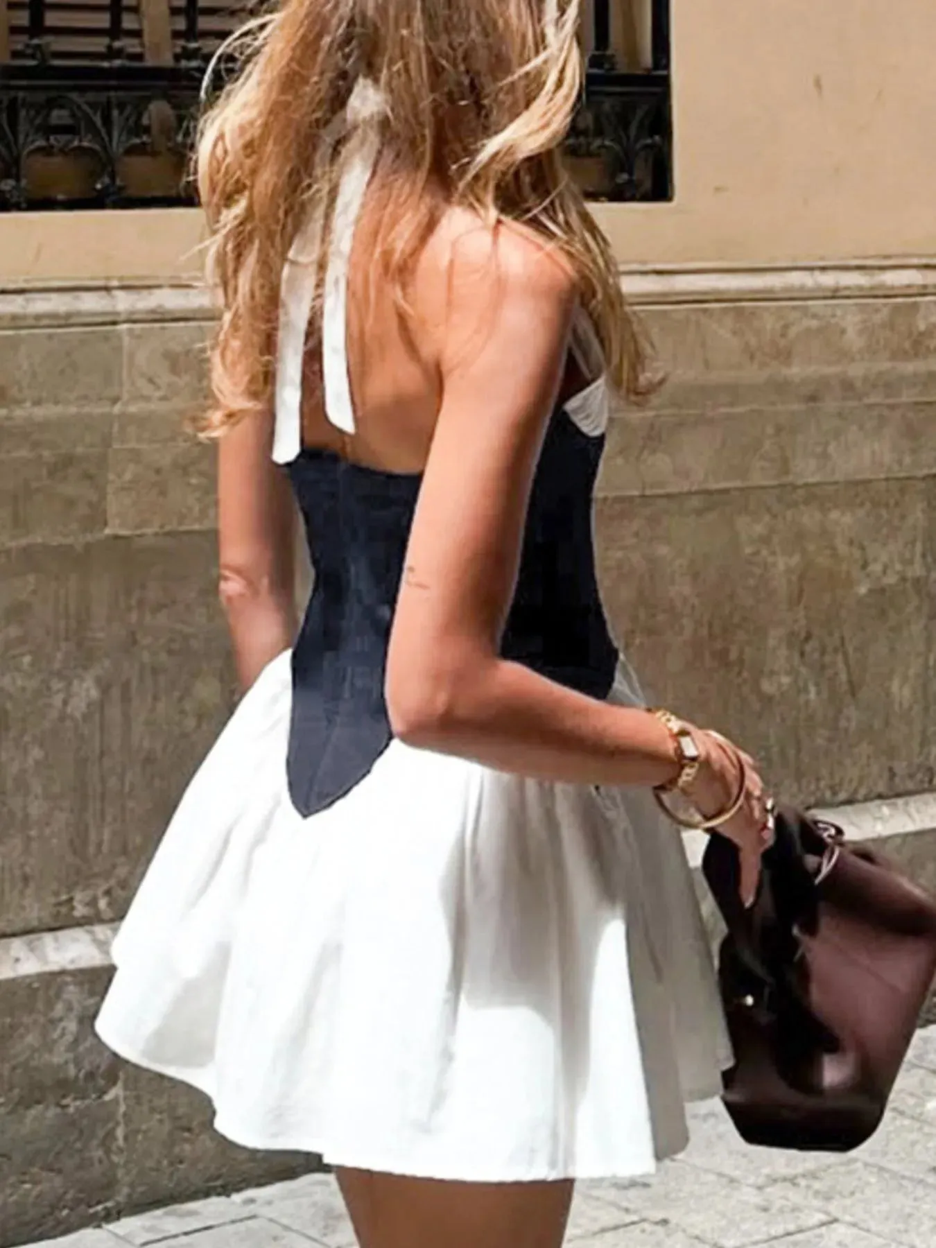 Color Block Halter Neck Dress sold by Charming Charlie product image thumbnail 5