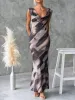Tied Sleeveless Printed Maxi Dress sold by Charming Charlie