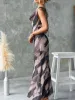 Tied Sleeveless Printed Maxi Dress sold by Charming Charlie
