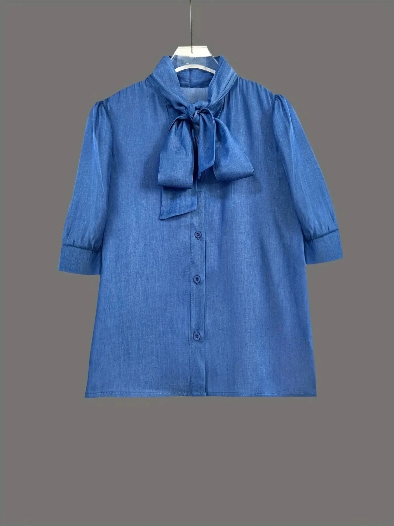 Tie Front Short Sleeve Blouse sold by Charming Charlie product image thumbnail 4