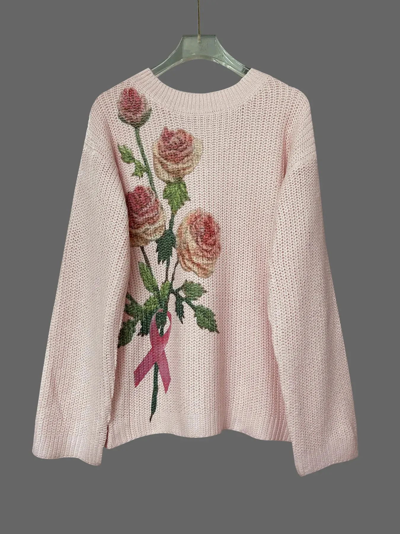 Flower Round Neck Long Sleeve Sweater sold by Charming Charlie product image thumbnail 3