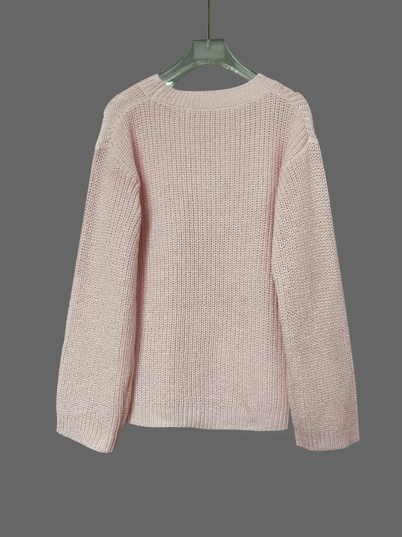 Flower Round Neck Long Sleeve Sweater sold by Charming Charlie product image thumbnail 4