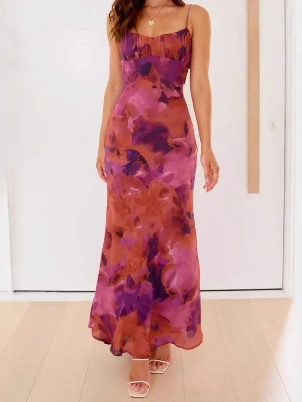 Cutout Printed Cami Maxi Dress sold by Charming Charlie