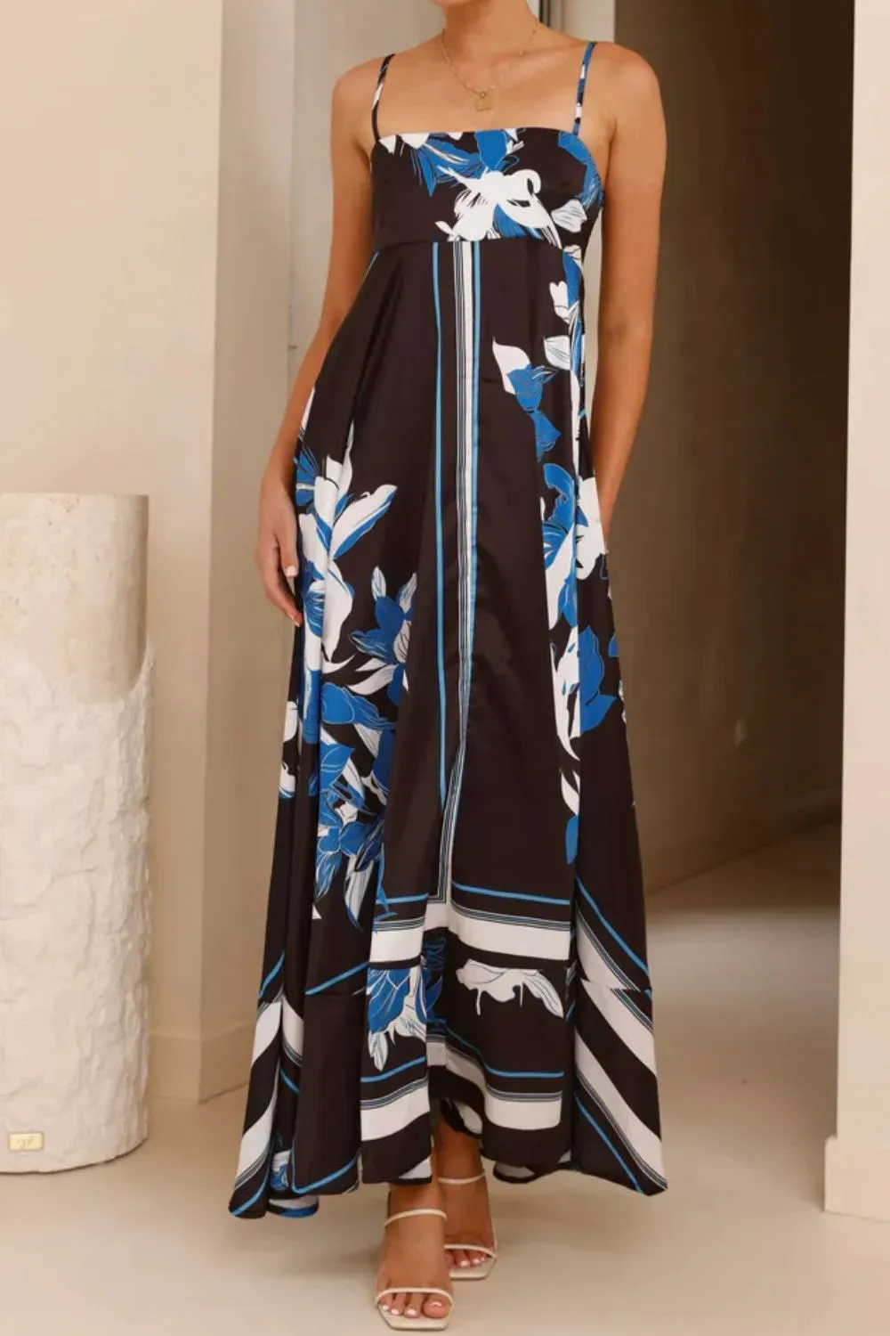 Printed Square Neck Cami Maxi Dress sold by Charming Charlie product image thumbnail 2