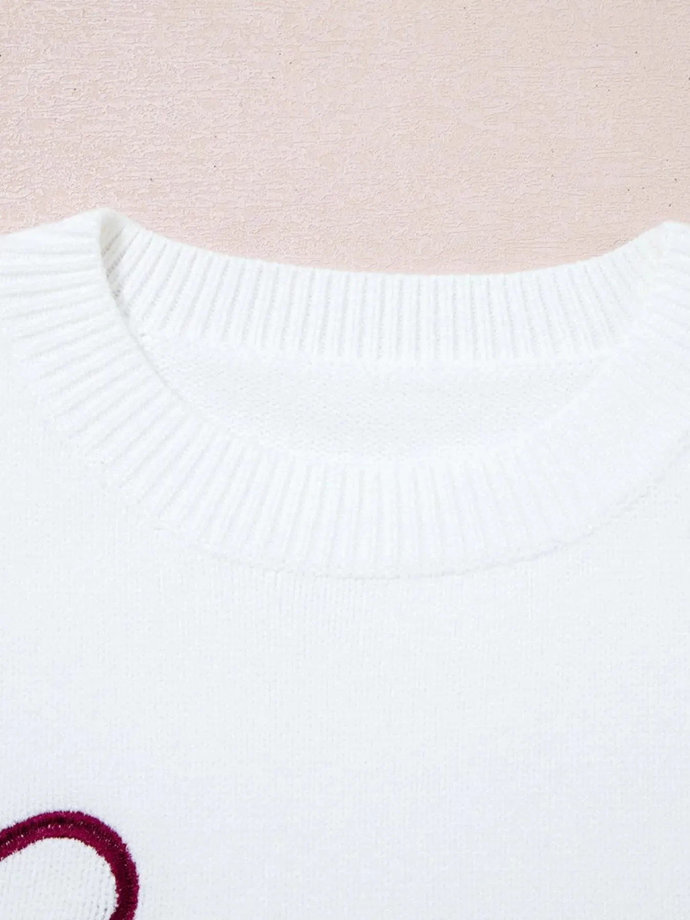 Letter Contrast Hem Round Neck Sweater sold by Charming Charlie product image thumbnail 5