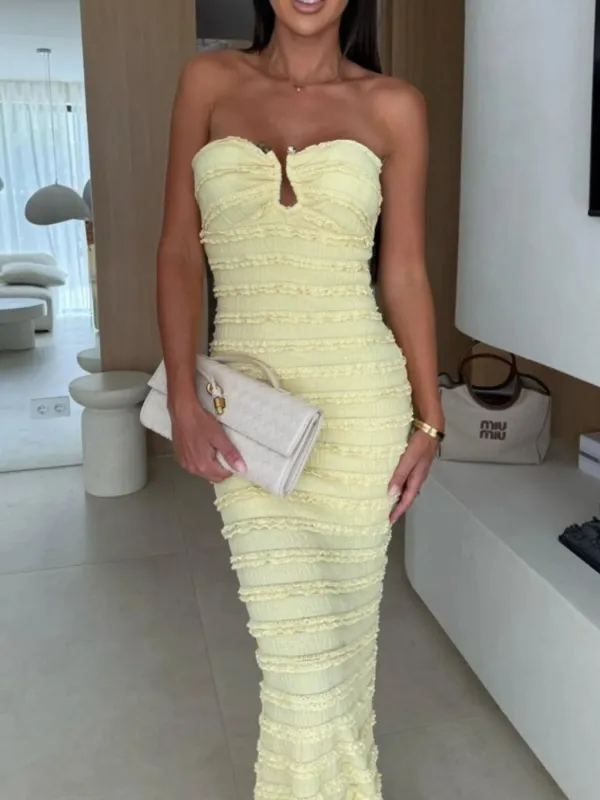 Sweetheart Neck Tube Maxi Dress sold by Charming Charlie