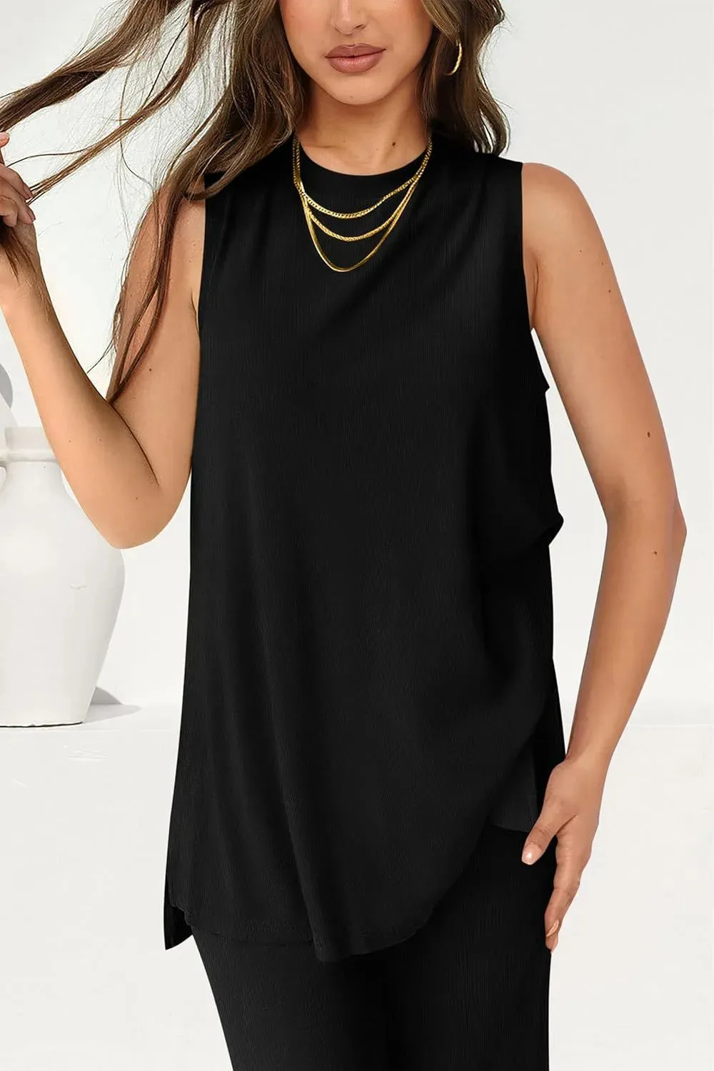 Round Neck Tank and Pants Set sold by Charming Charlie product image thumbnail 4