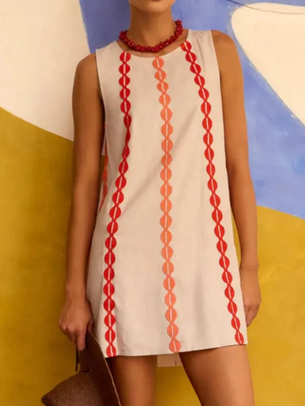 Sleeveless Geometric Print Mini Dress sold by Charming Charlie