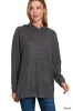 Zenana Hooded Brushed Melange Hacci Sweater sold by Charming Charlie