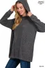 Zenana Hooded Brushed Melange Hacci Sweater sold by Charming Charlie