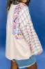 Paisley Print Plaid Long Sleeve Oversized Top sold by Charming Charlie