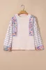 Paisley Print Plaid Long Sleeve Oversized Top sold by Charming Charlie
