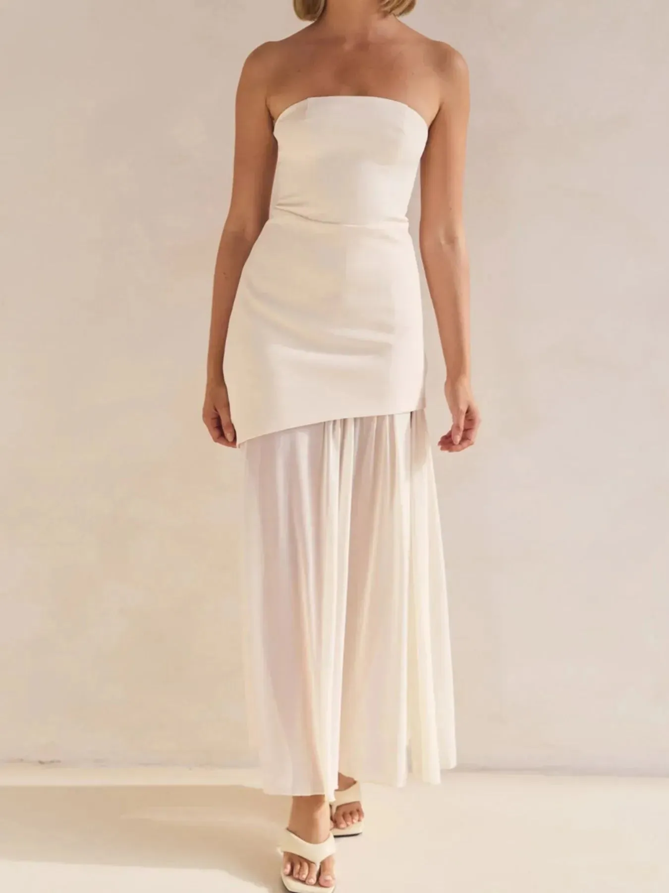 Layered Slit Tube Maxi Dress sold by Charming Charlie product image thumbnail 5