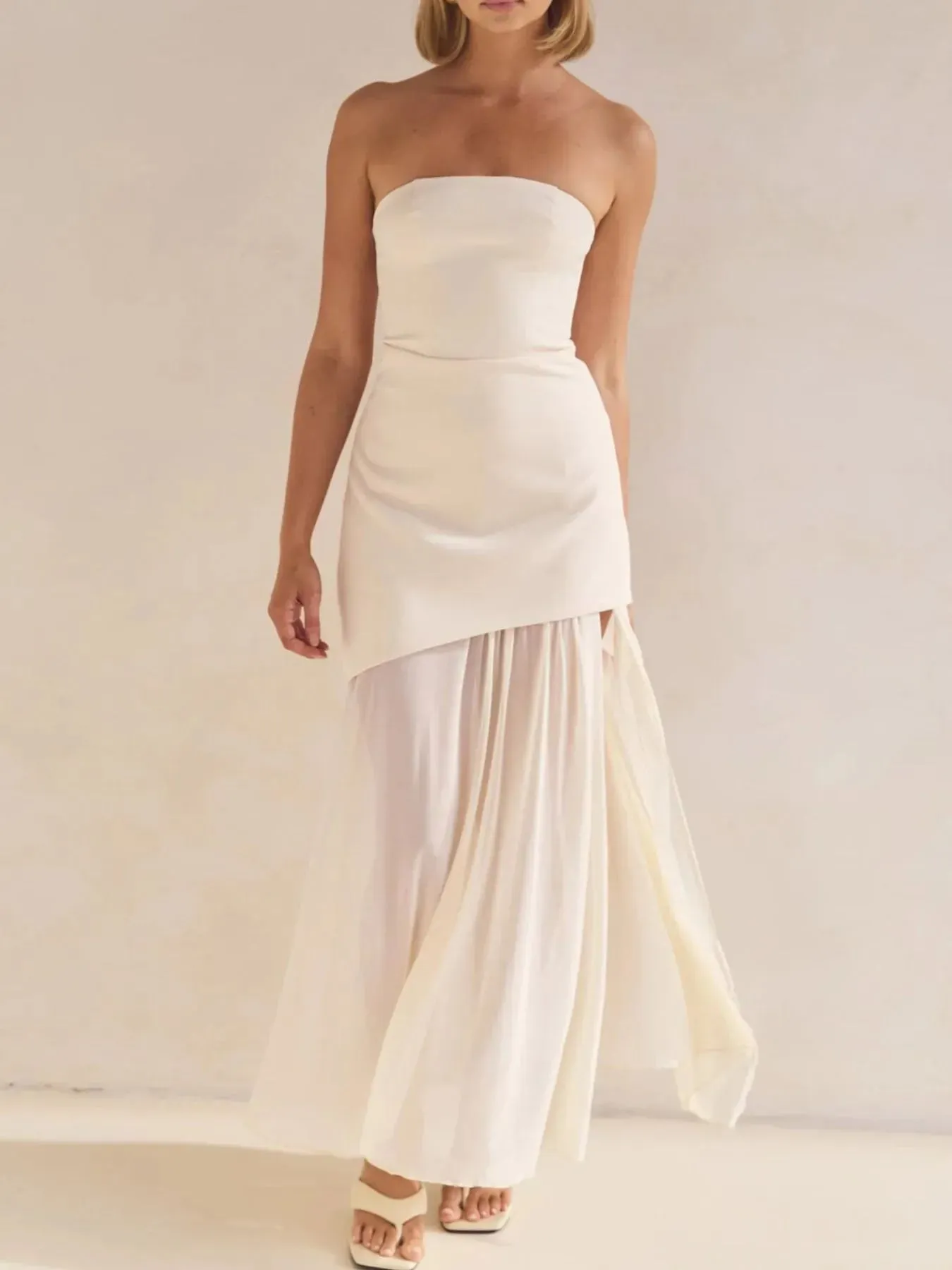 Layered Slit Tube Maxi Dress sold by Charming Charlie
