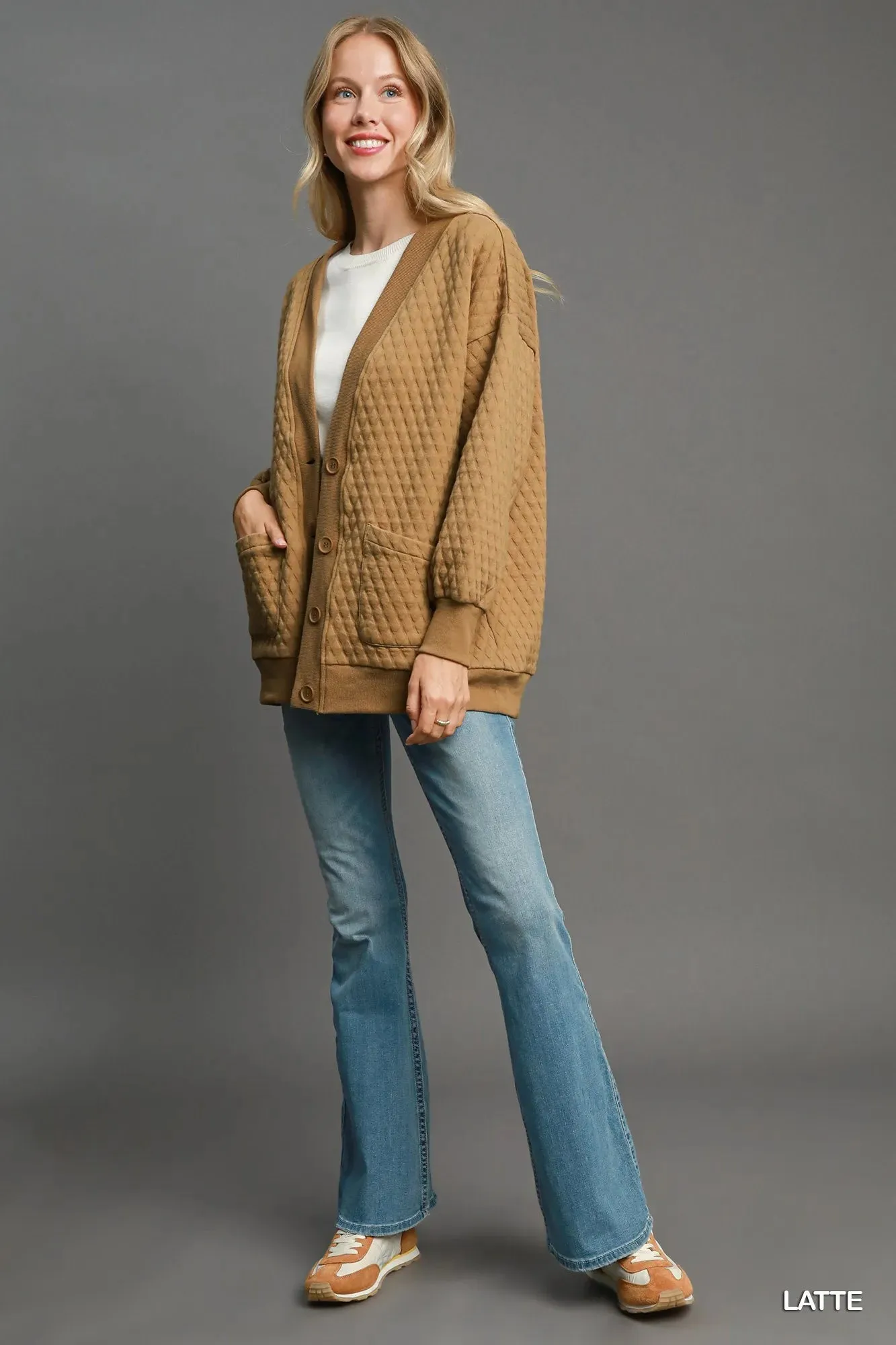 Umgee Button-Up Jacquard Cardigan sold by Charming Charlie product image thumbnail 2