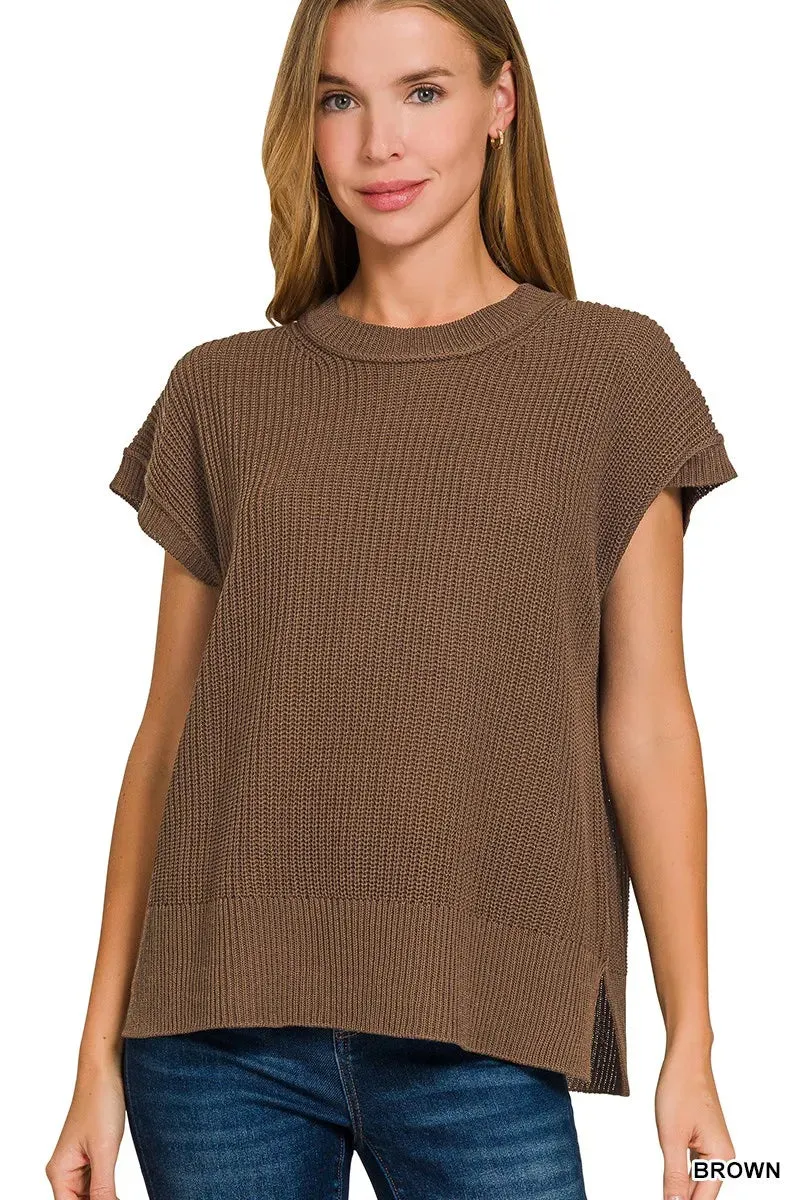 Zenana Oversized Crew Neck Sweater sold by Charming Charlie