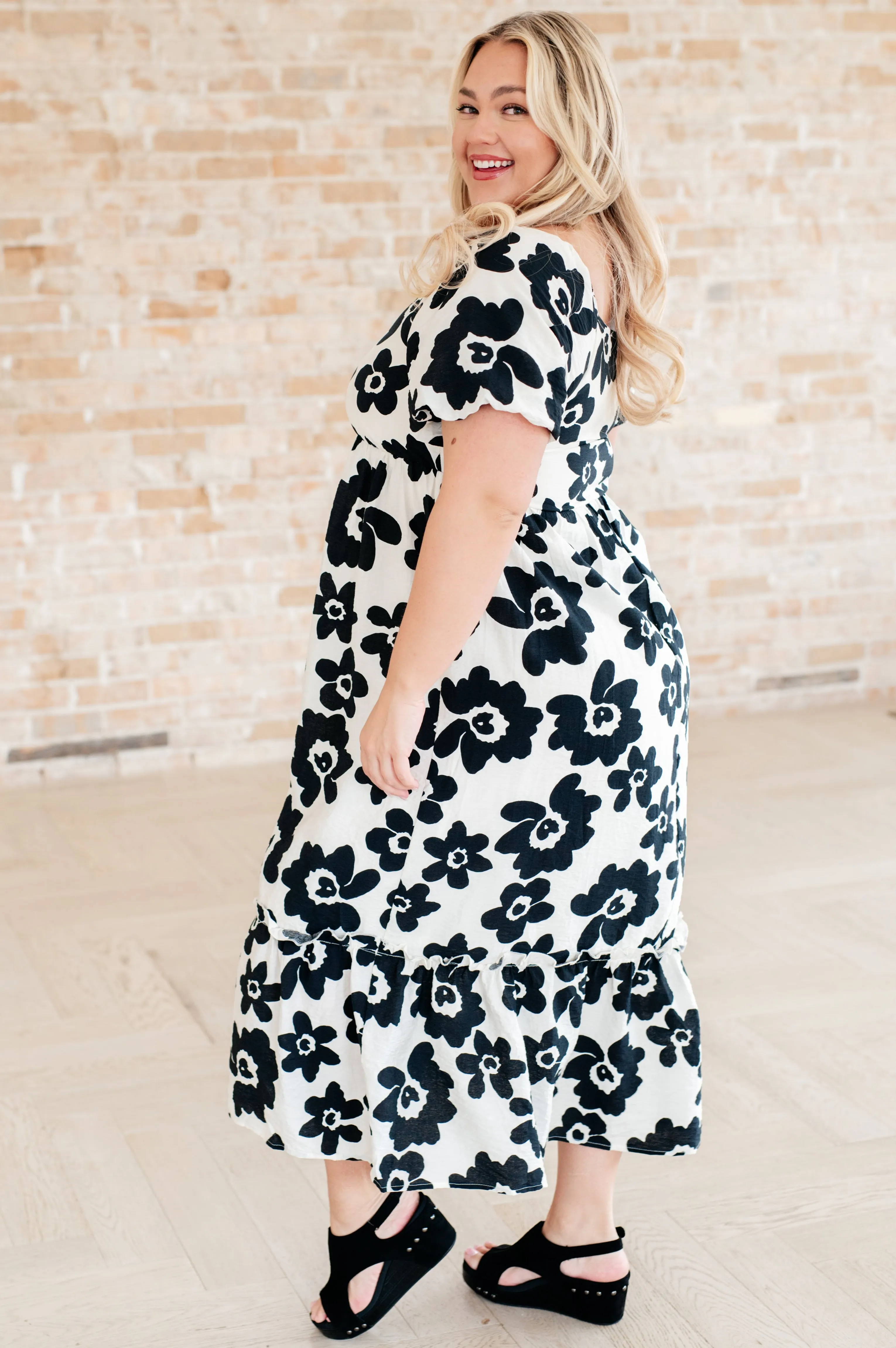 The Hot Topic Square Neck Floral Dress sold by Charming Charlie product image thumbnail 4