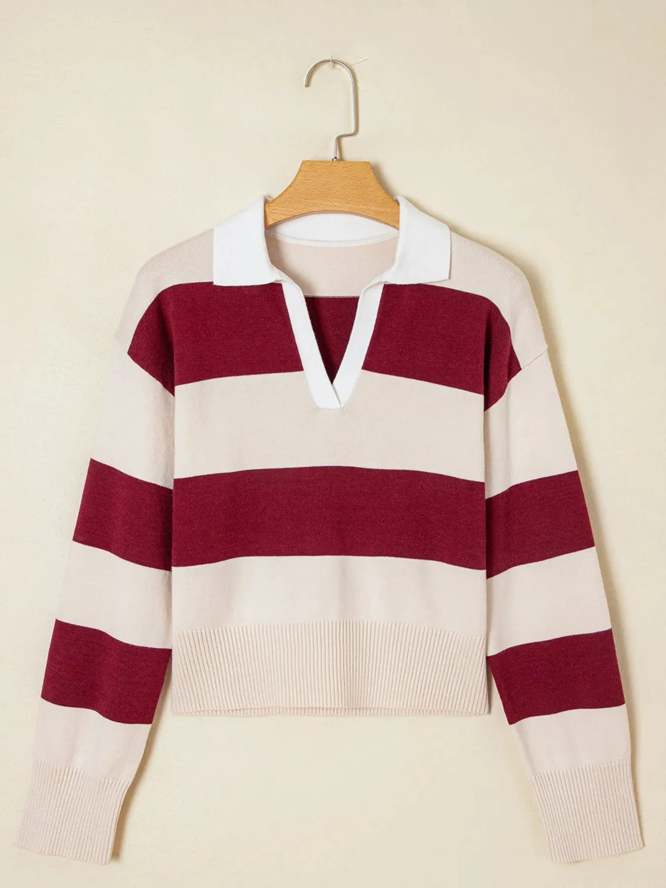 Color Block Long Sleeve Knit Top sold by Charming Charlie product image thumbnail 4