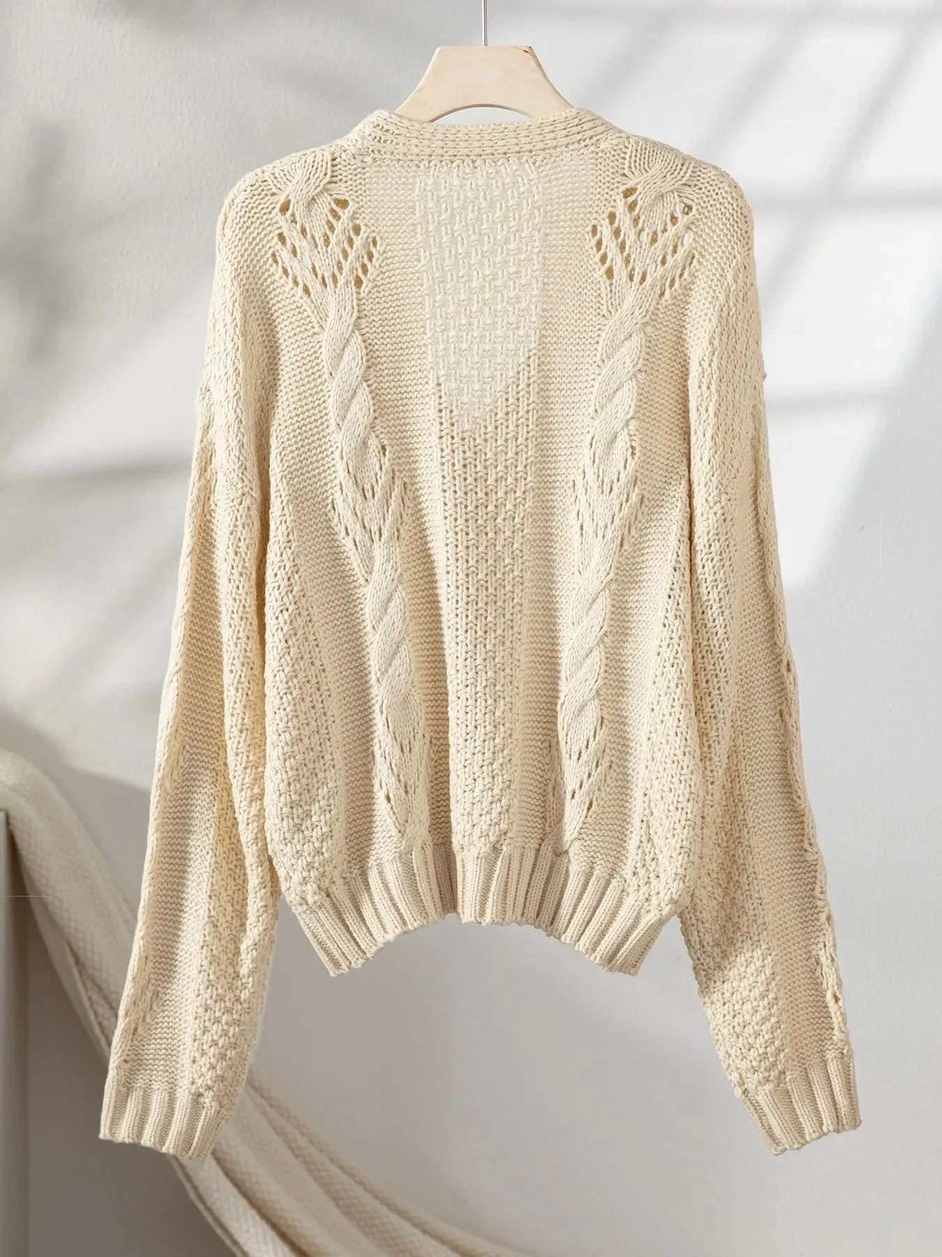 Chunky Cropped Button-Up Sweater Cardigan sold by Charming Charlie product image thumbnail 5