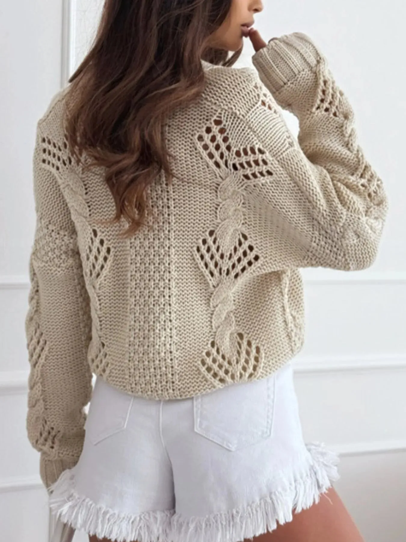 Chunky Cropped Button-Up Sweater Cardigan sold by Charming Charlie product image thumbnail 2