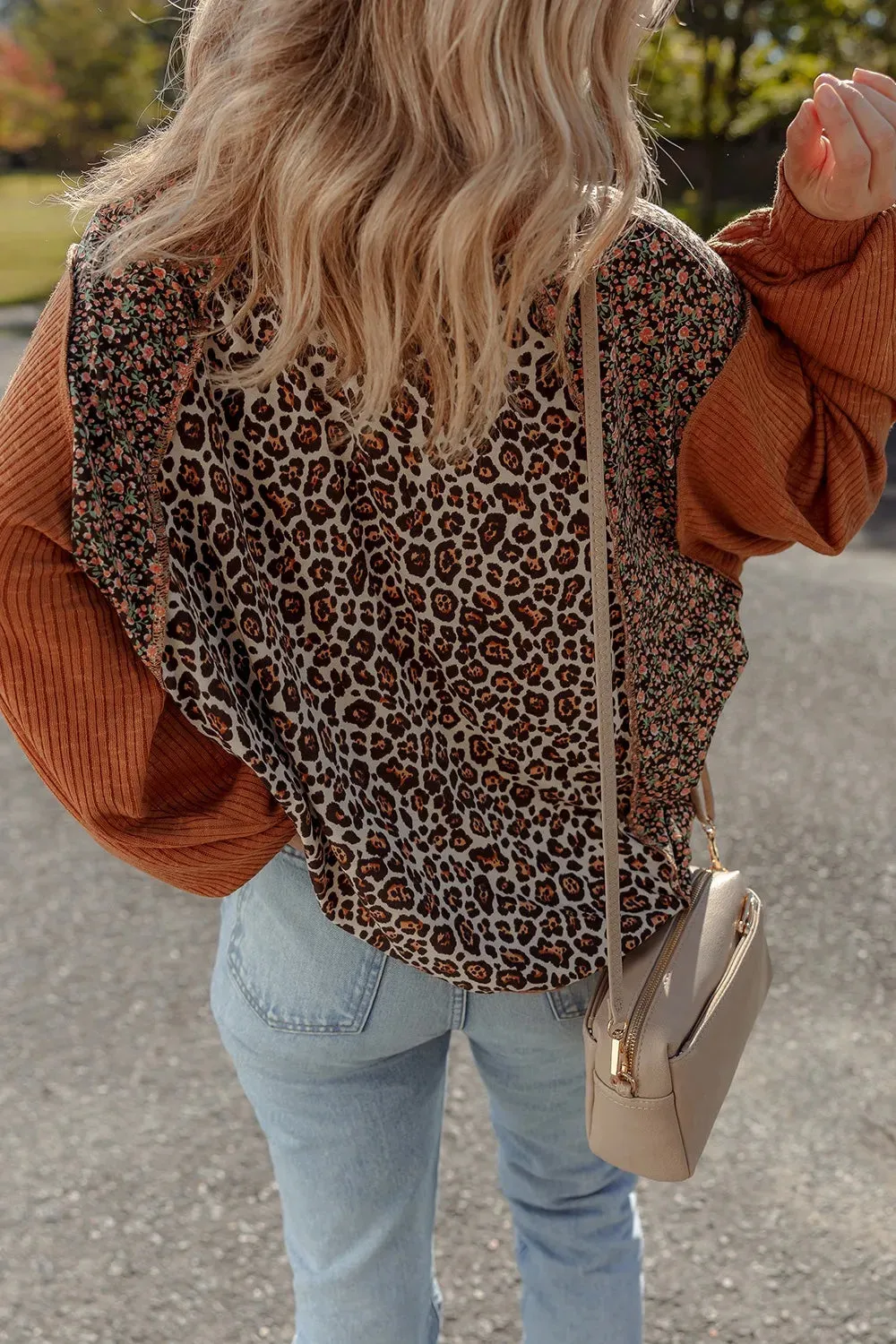 Leopard Print Long Sleeve Sweatshirt sold by Charming Charlie product image thumbnail 2