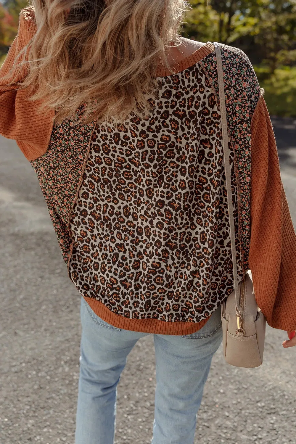 Leopard Print Long Sleeve Sweatshirt sold by Charming Charlie product image thumbnail 3