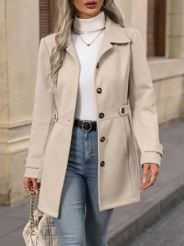 Button Up Long Sleeve Coat sold by Charming Charlie