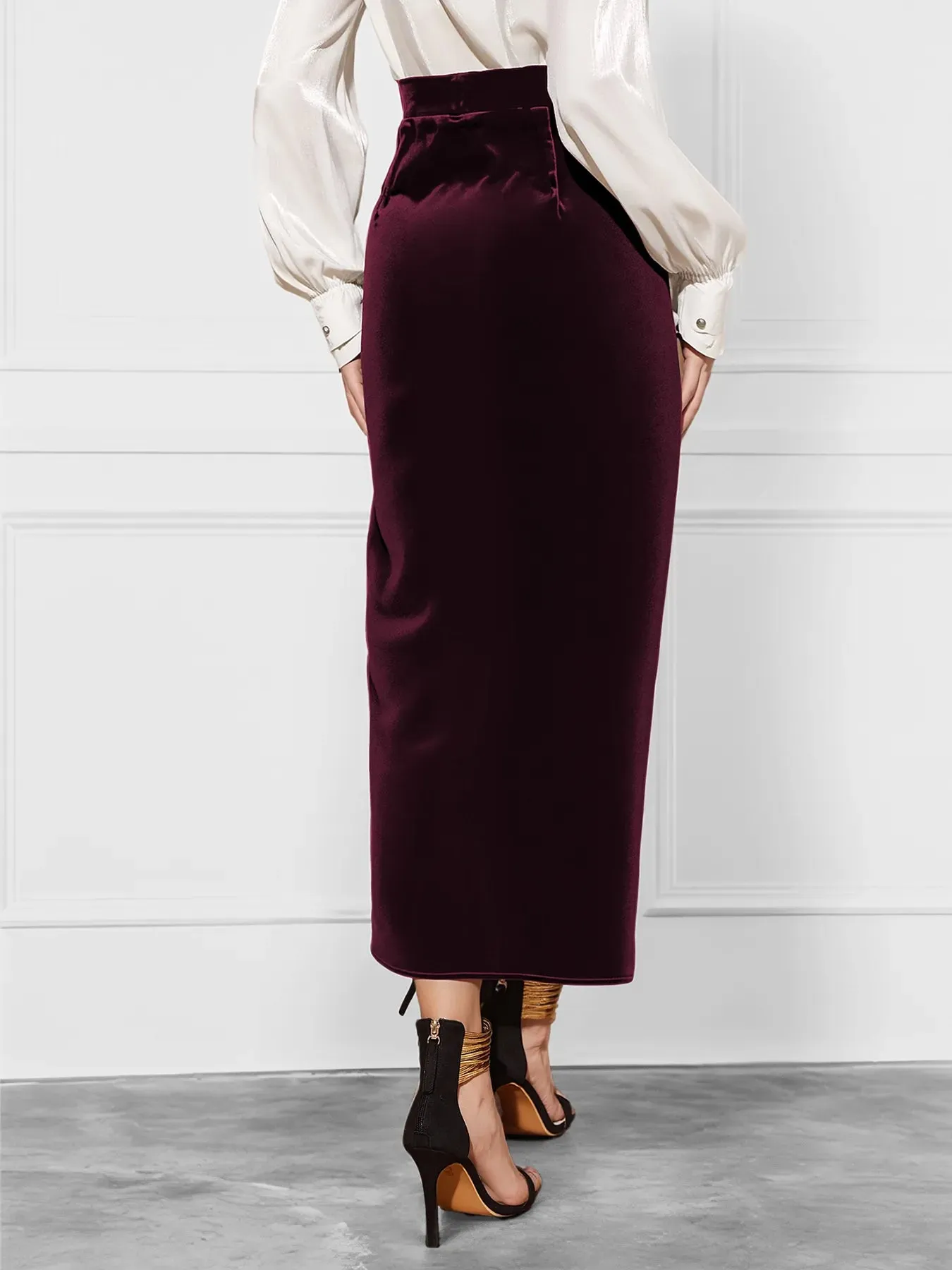 Side Tied Velvet Skirt sold by Charming Charlie product image thumbnail 3