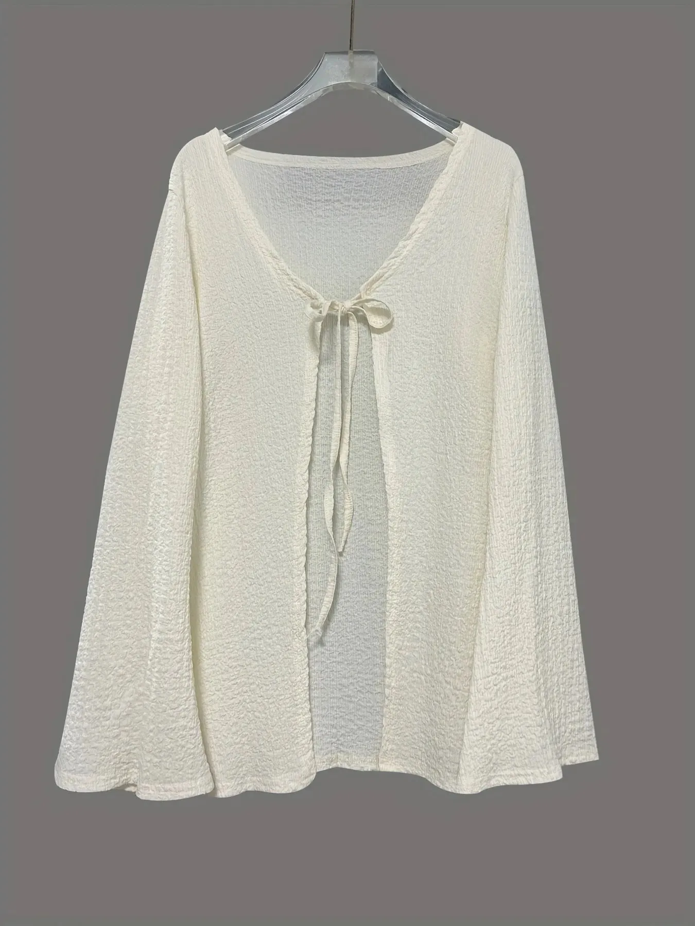 Tie Front Long Sleeve Top and Shorts Set sold by Charming Charlie product image thumbnail 4